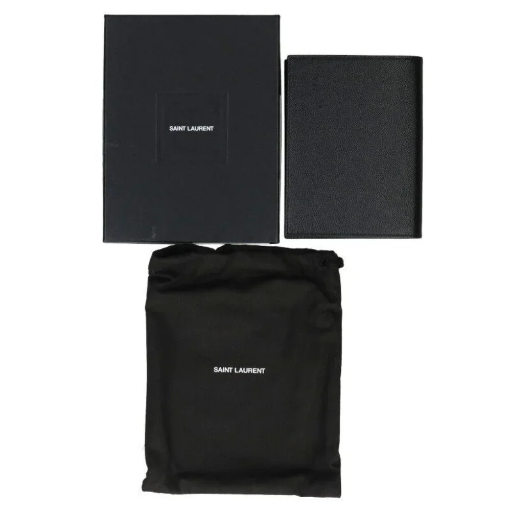 Saint Laurent Paris Logo Leather Notebook Cover